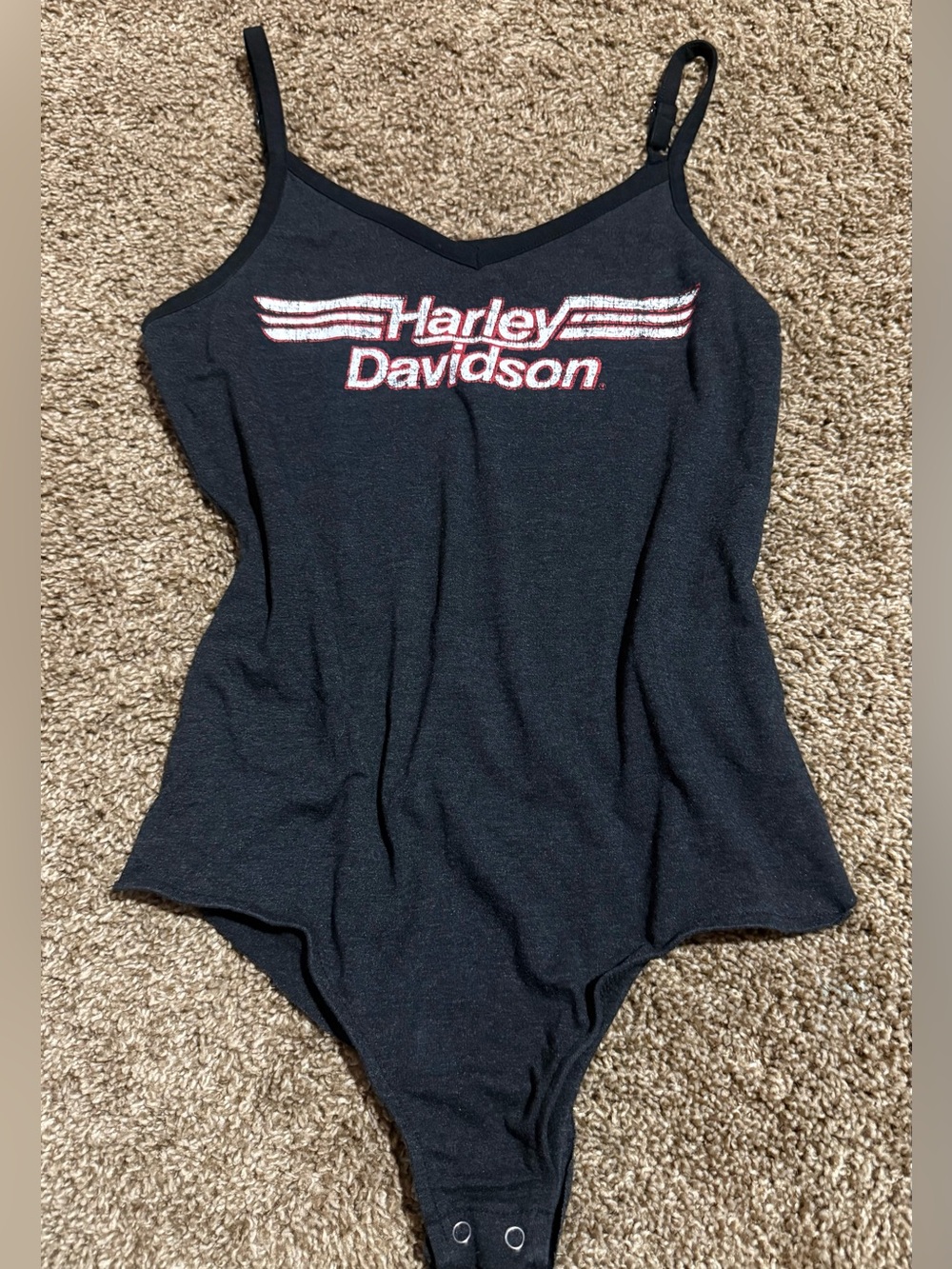 Harley-Davidson Black & Charcoal bodysuit